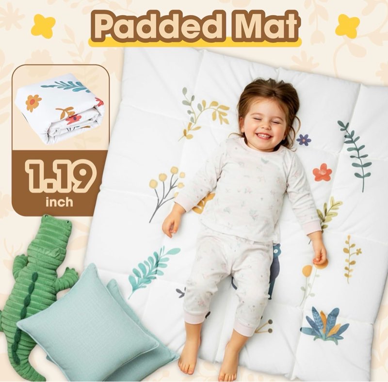 Teepee Tent for Kids with Lights, Kids Play Tent Indoor with Thicked Mat & Dream Catcher, Toddler Tent with Storage Pockets and Mesh Window for Reading Nook and Imaginative G