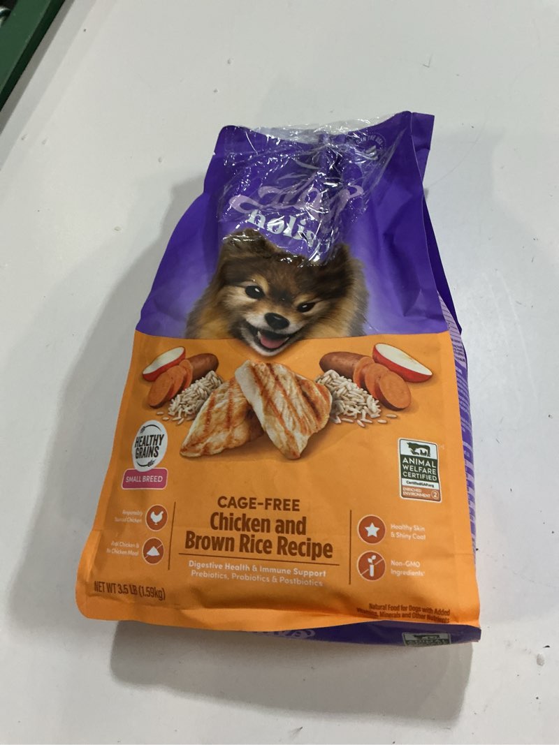 Condition photo showing Good Condition for ( BB/09/09/2027) Halo Holistic Small Breed Dog Food, Cage Free Chicken & Brown Rice Recipe, Healthy Grains Dry Dog Food, Complete Digestive Health, 3.5 lb Bag Cage-Free Chicken & Brown Rice 3.5 Pound (Pack of 1)