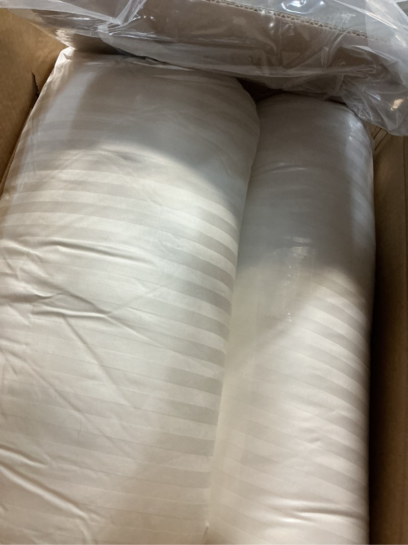 Condition photo showing Good Condition for beckham hotel collection bed pillows standard/queen size set of 2 - original soft down alternative pillow for sleeping - soft support for back, stomach or side sleepers queen / standard white