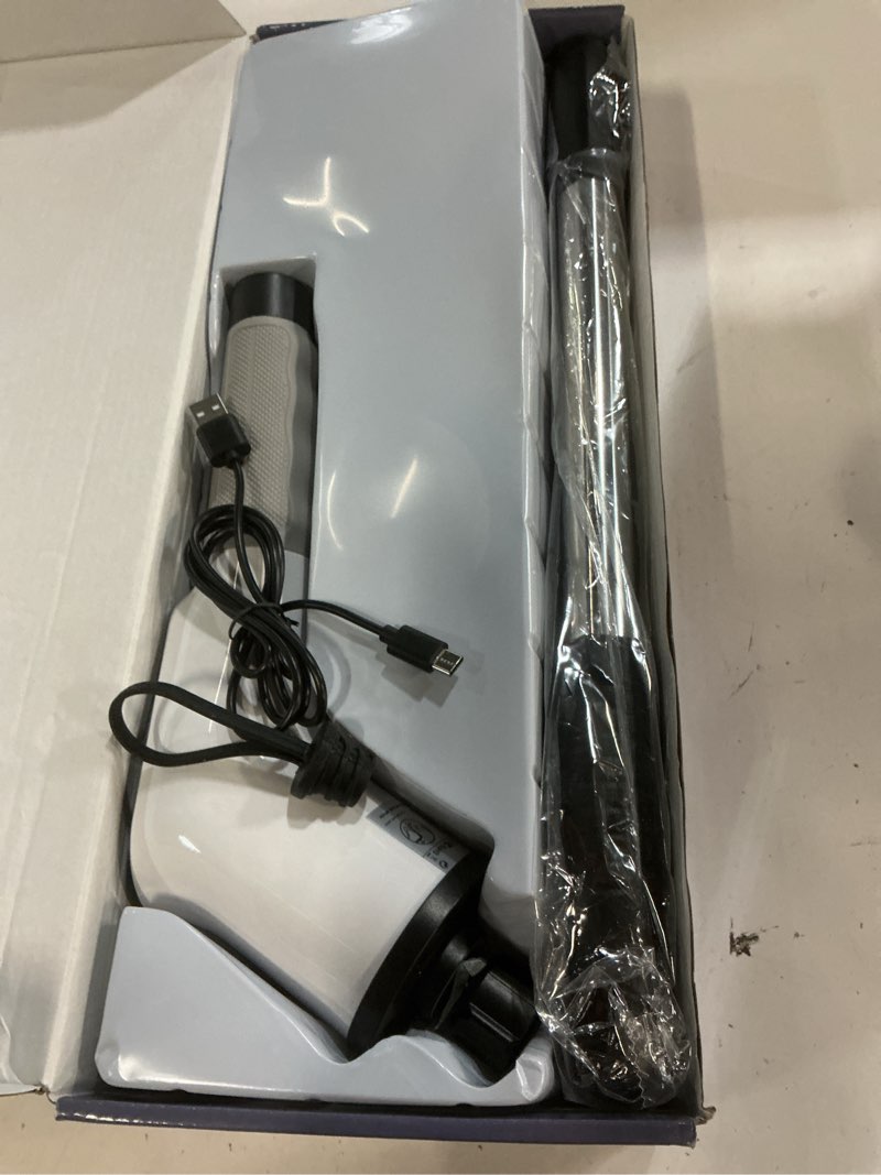 Condition photo showing New/Like New for dovety electric spin scrubber, cordless cleaning brush, shower scrubber with 8 replaceable brush head, power cleaning brush with extension handle, 2 adjustable speed, for bathtub grout tile floor dovetywhite