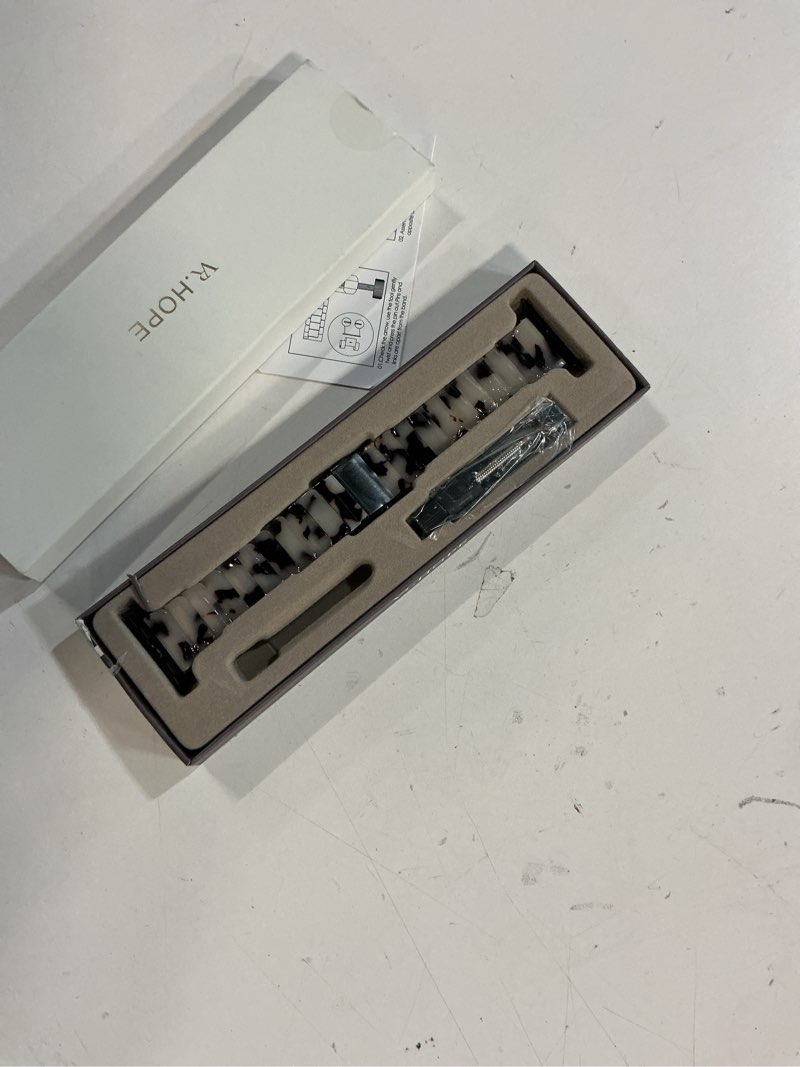 Condition photo showing Good Condition for V.R.HOPE Apple Watch Band for Series 11/10/9/8/7 38mm 40mm 41mm 42mm Fashion Lightweight Resin Dressy Strap for Women Bracelet Compatible with iWatch Series 6/5/4/3/2/1/SE (Black Floral) NEW-Black Floral 38mm/40mm/41mm/42mm(Series 11)