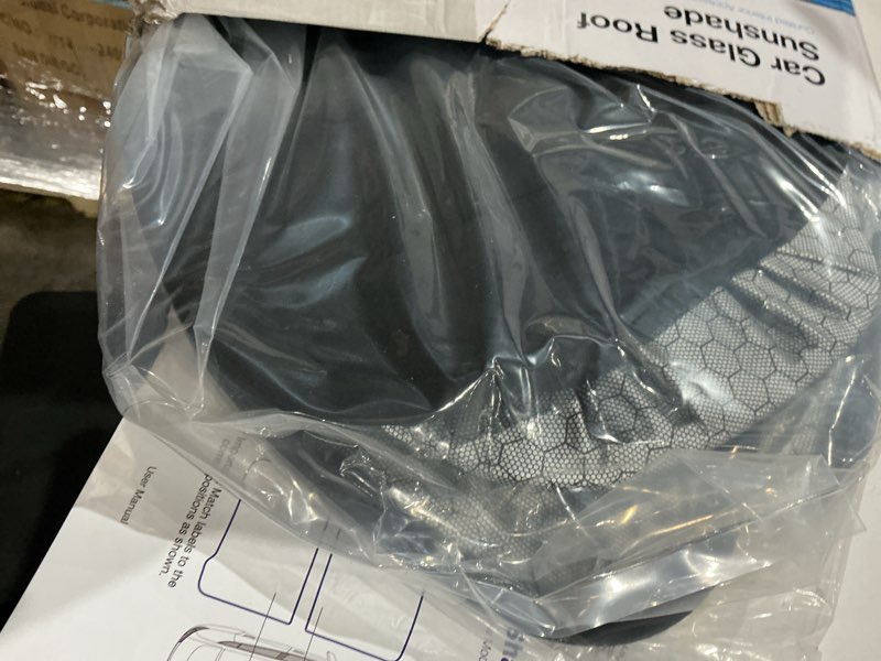 Condition photo showing Good Condition for wigoo tesla new model y juniper accessories sunshade roof [never sag, nano ice-crystal coatings] heat insulation glass roof sun shade, accessories for tesla new model y 2025 2026 launch, black black model y juniper 2025-2026
