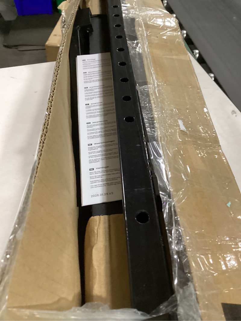 Condition photo showing As Is for vasagle queen metal bed frame 14 inches tall, 1100 lb weight capacity, no box spring needed, with under-bed storage, easy setup, heavy-duty platform bed, mattress retainers, matte black urmb651bd02s 14 inch queen