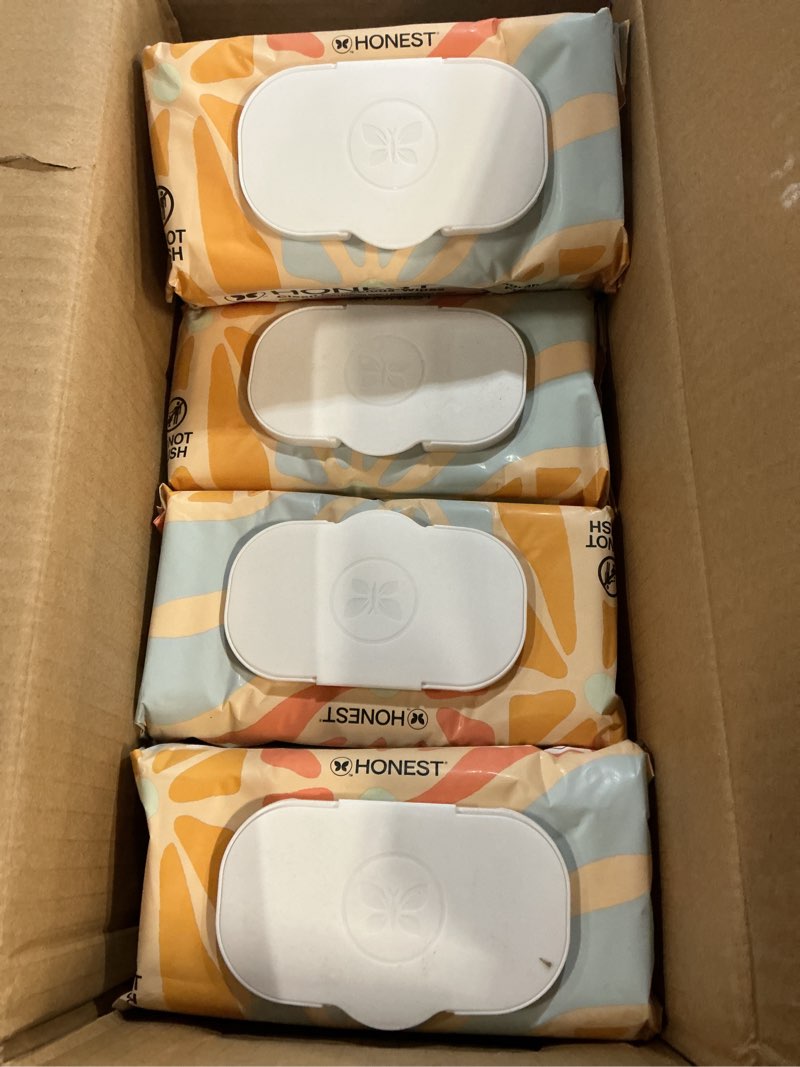 Condition photo showing Good Condition for The Honest Company Hypoallergenic Multi-Use Baby Wipes for Sensitive Skin, Sunburst, 864 Count Sunburst 72 Count (Pack of 9)
