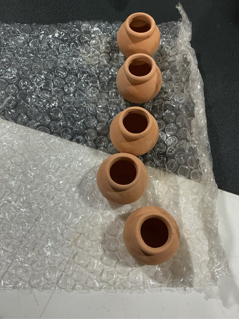 Condition photo showing Good Condition for 13pcs mini terracotta pots small dark salmon simulated clay planters 0.73-1.42 inch tiny pots miniature crafts for succulent plants fairy gardens home deco