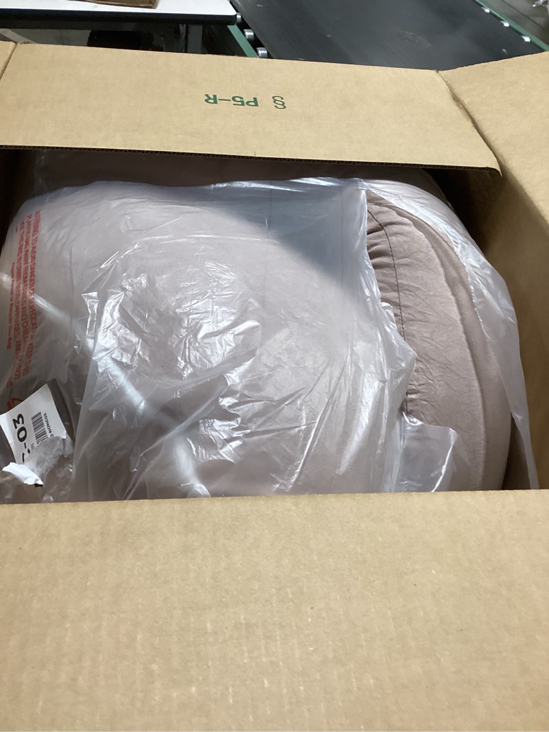 Condition photo showing Good Condition for queen rose cooling pregnancy pillows, maternity pillow for sleeping, 55in u shaped body pillow for pregnant support, with removable silky cover, beige cooling silky - natural nomad 55in