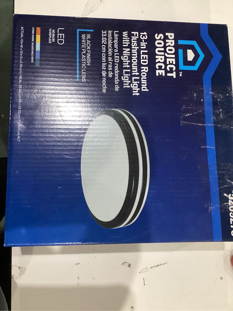 Condition photo showing As Is for 13-in led  round flushmount light with night light