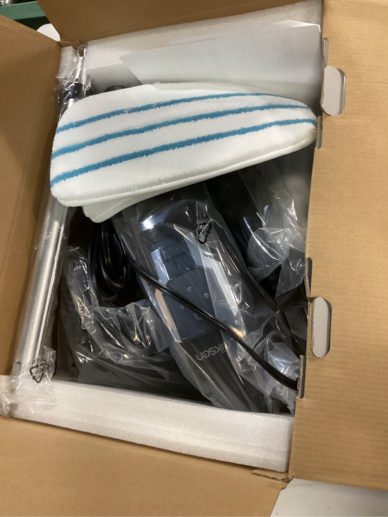 Condition photo showing Good Condition for Leiksen Steam Mop, 12-in-1 Powerful Handheld Steam Cleaner Detachable Steam Mops for Floor Cleaning, 565ML Removable Tank, 23FT Power Cable, MultiPurpose Steamer for Hardwood, Tile, Grout, Furniture Black