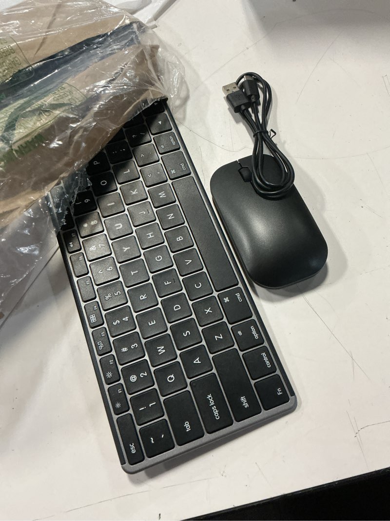 Condition photo showing Good Condition for seenda bluetooth keyboard and mouse combo for mac, skm64-2 rechargeable slim wireless keyboard mouse compact, 3 multi-device connection, compatible for mac, macbook pro/air, ipad, iphone, black gray