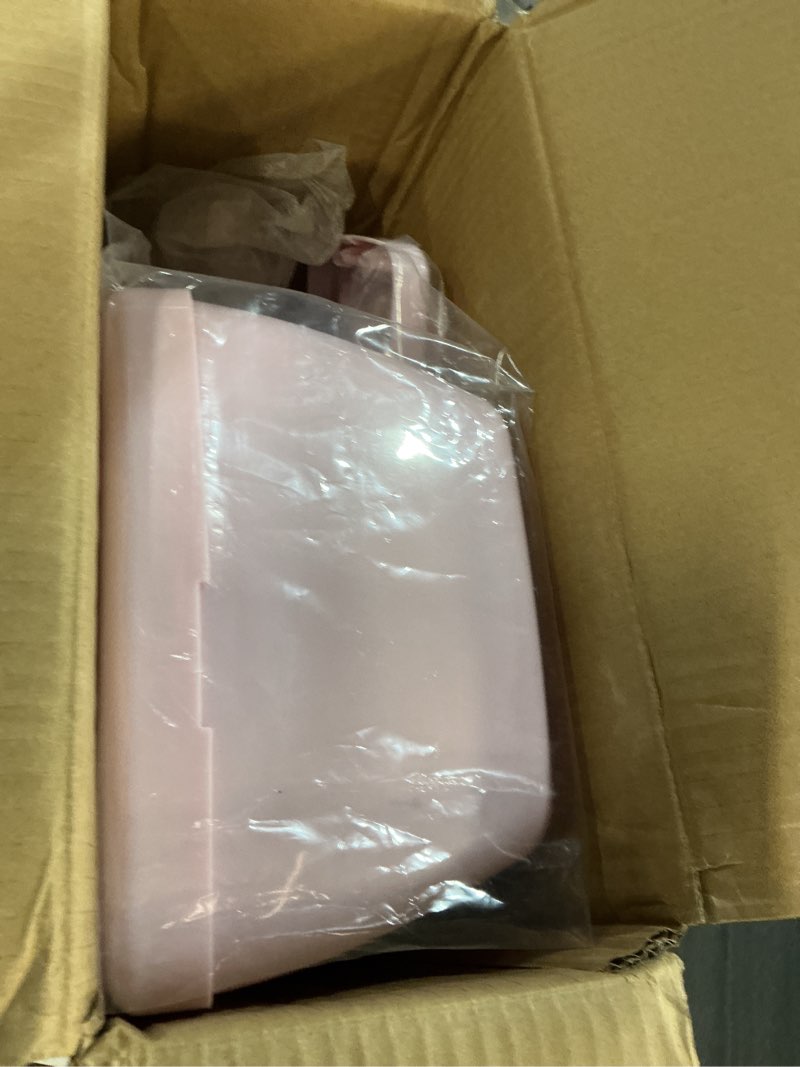 Condition photo showing As Is for ingenuity my size potty pro in pink, infant potty training toilet, lifelike flushing sound, for ages 18 months, up to 50 pounds