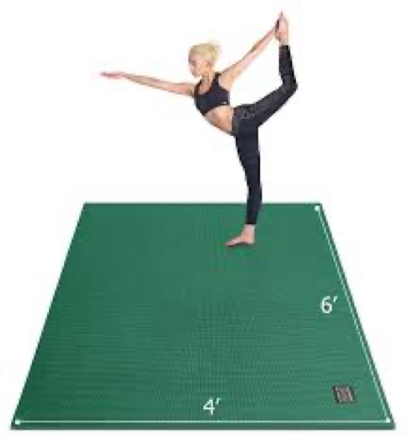 Gxmmat Large Yoga Mat 72"x 48"(6'x4') x 7mm for Pilates Stretching Home Gym Workout, Extra Thick Non Slip Anti-Tear Exercise Mat, Use Without Shoes