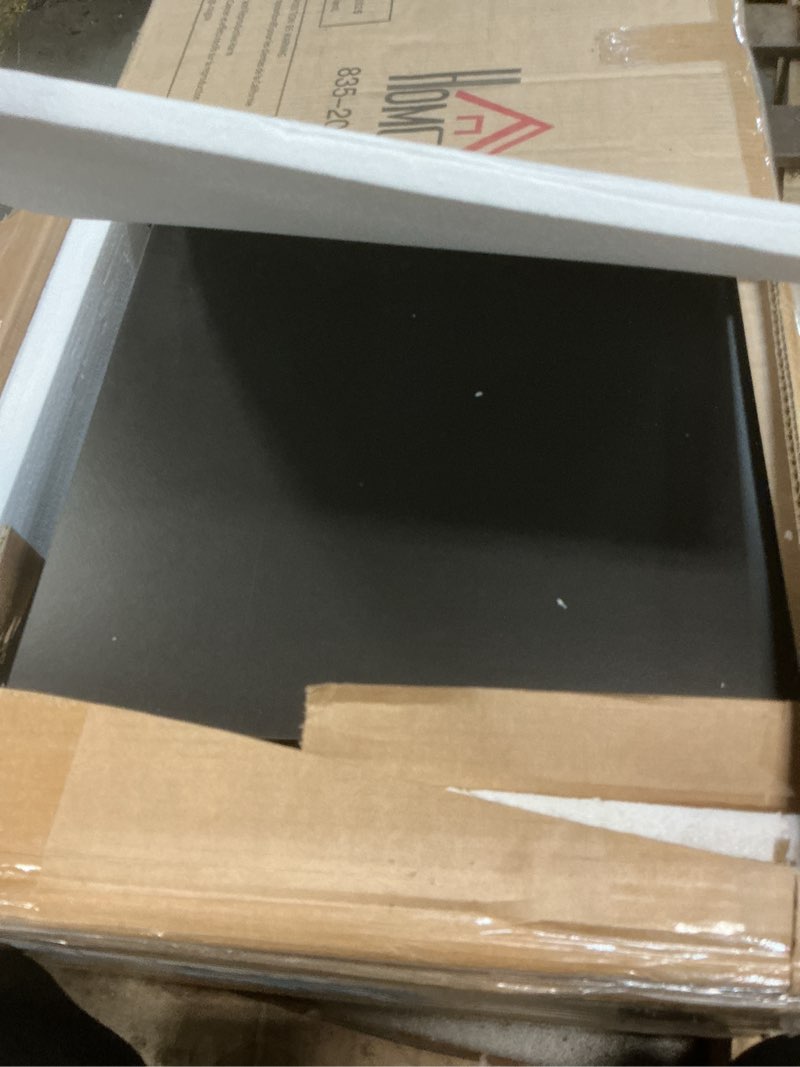 Condition photo showing Good Condition for HOMCOM Kitchen Pantry Storage Cabinet, 72" Freestanding Cabinet with Hutch, Large Countertop, Glass Doors and Adjustable Shelves for Dining Room, Black 1 Black