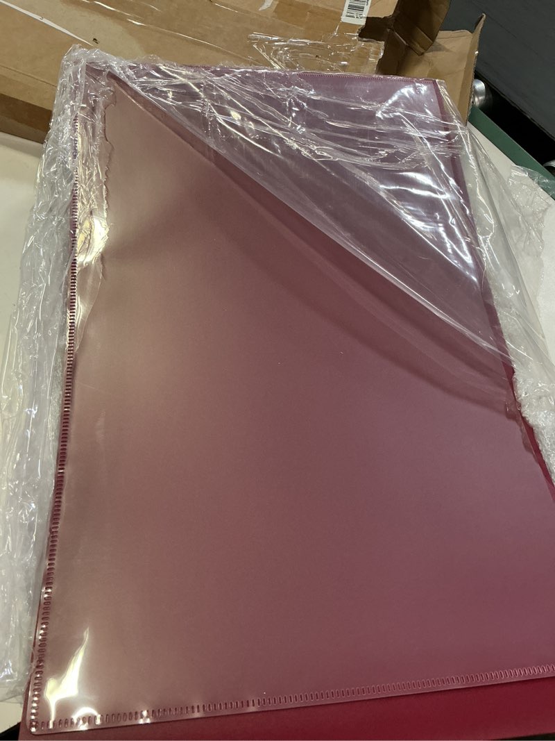 Condition photo showing New/Like New for henoyso 12 pcs 11'' x 17'' landscape binder bulk with fastener, 3\" capacity presentation binder folder plastic report cover with clear pocket for school portfolio business document proposals(granate)