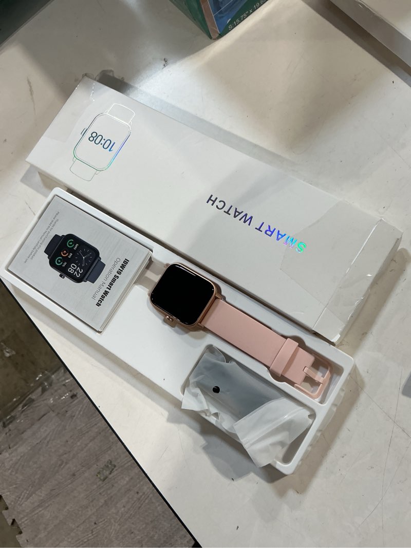 Condition photo showing Good Condition for smart watch for women android & iphone, alexa built-in, ip68 waterproof activity fitness tracker with bluetooth call (answer/make), 1.8" smartwatch with heart rate/spo2/sleep monitor, 100+ sports mode pink 1.8 inches
