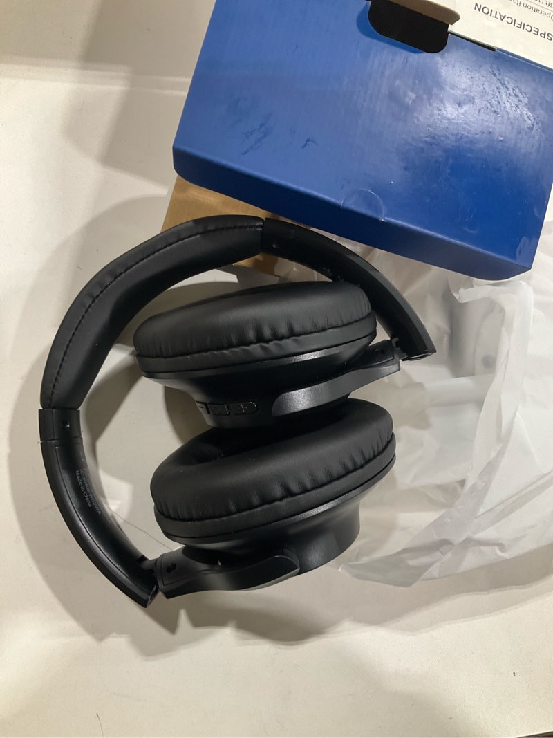 Condition photo showing Good Condition for kvidio bluetooth headphones over ear, 65 hours playtime wireless headphones with microphone, foldable lightweight headset with deep bass, hifi stereo sound low latency for travel work cellphone