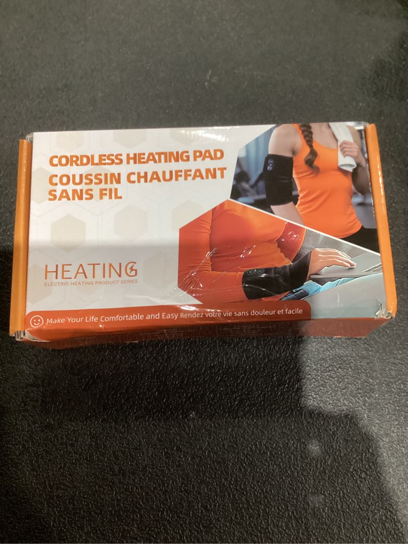 Condition photo showing Good Condition for Cordless Wrist Hand Heating Pad Massage for Pain Relief, Rechargeable Heated Wrist Brace for Carpal Tunnel, Red Light Therapy Heated Wrist Massager Wrap for Arthritis Silver