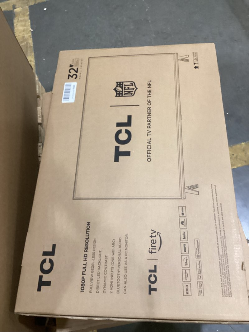 Condition photo showing New/Like New for tcl 32-inch class s3 1080p led smart tv with fire tv (32s350f, 2023 model), alexa built-in, apple airplay compatibility, streaming fhd television,black 32 inches