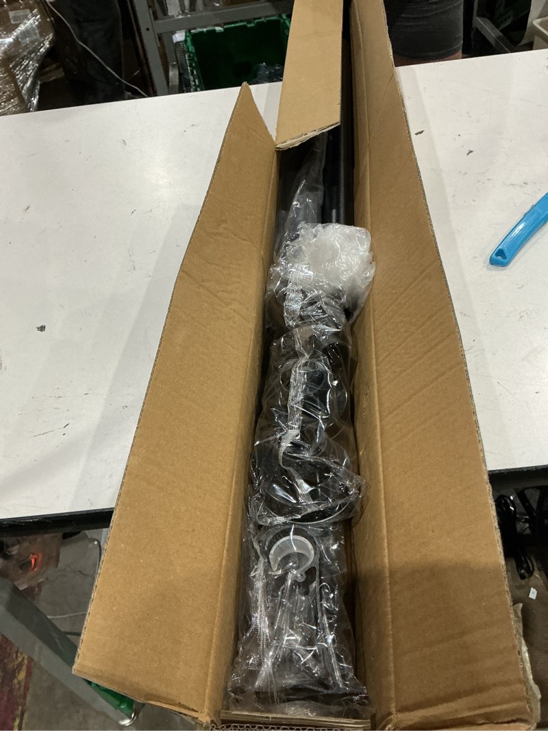 Condition photo showing Good Condition for aizesi 41-144 inch heavy duty black tension curtain rod - no drilling, adjustable, rust-resistant for outdoor, living room, window, bathroom black 41" to 144"