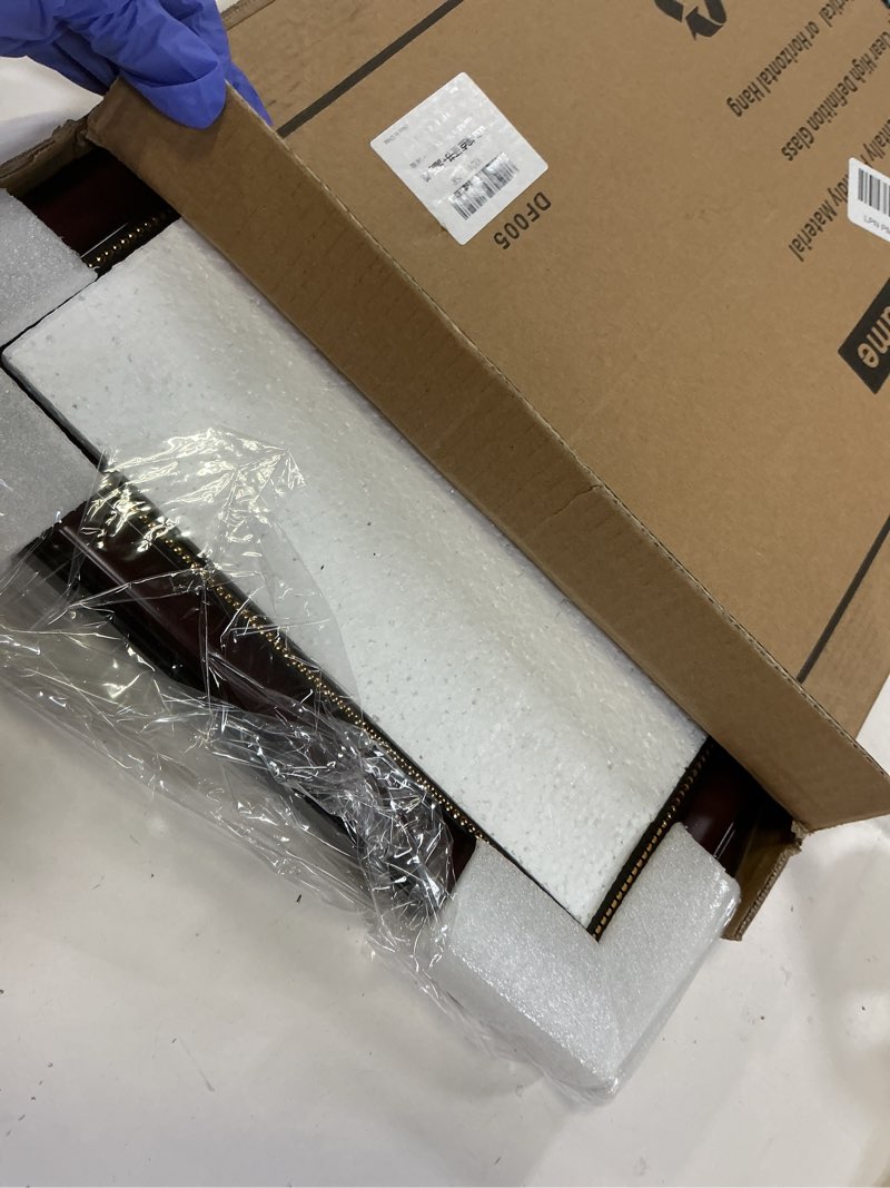 Condition photo showing Good Condition for graduationmall 11x17 mahogany diploma frame with tassel holder for 8.5x11 certificate document,real glass, black over gold mat mahogany with gold beads diploma + tassel