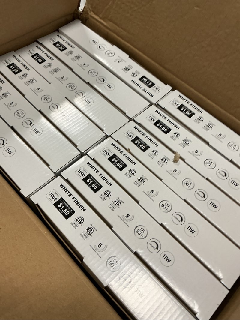 Condition photo showing Good Condition for jolux 7.5inch led disk lights surface flush mount ceiling disk light, 4/5/6 inch recessed can lights,15w=100w,3000k warm white, dimmable,easyinstall with extension spring hook for free-length,6pack
