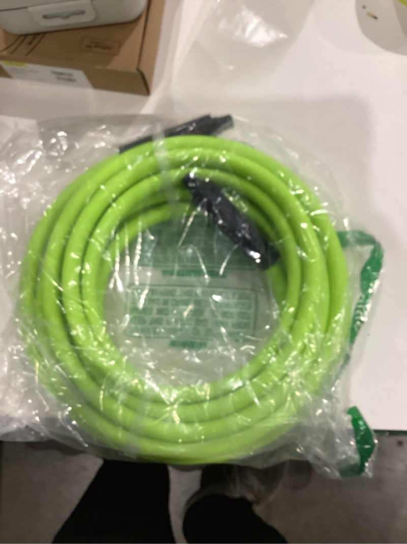Condition photo showing As Is for YAMATIC Super Flexible Pressure Washer Hose 50FT for Power Washer Replacement, Kink Resistant Extension With Leak-Free M22 Female & 3/8" Quick Connect Adapters, 1/4" 3200 PSI, Green Green 50FT