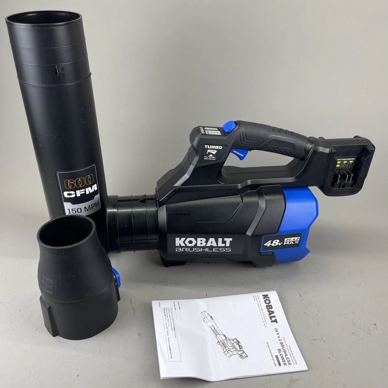 kobalt 24-volt 600-cfm 150-mph battery handheld leaf blower battery not included charger not included