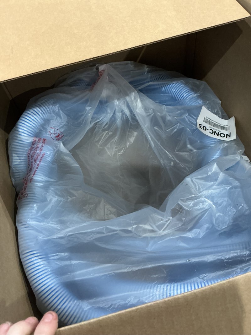 Condition photo showing As Is for 25ft swimming pool vacuum hose replacement(r0527700),pool cleaner hose fit for polaris mx6 mx8 x7 t3 t5, blue and white twist lock