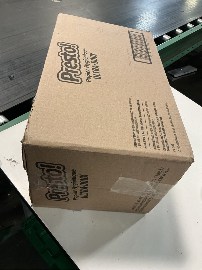 Condition photo showing New/Like New for amazon brand - presto! 2-ply ultra-soft toilet paper, 24 family mega rolls = 120 regular rolls, 6 count (pack of 4), unscented 313 sheet (pack of 24)