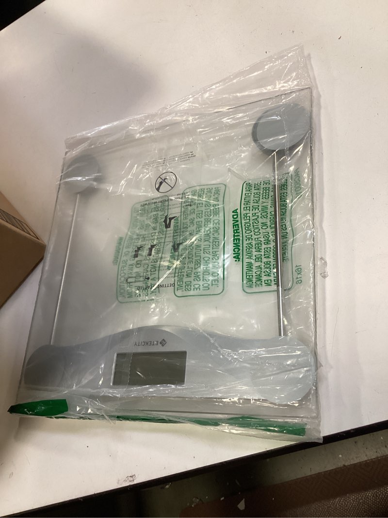 Condition photo showing As Is for Etekcity Digital Body Weight Bathroom Scale, Large Blue LCD Backlight Display, High Precision Measurements,6mm Tempered Glass, 400 Pounds Blinding Silver