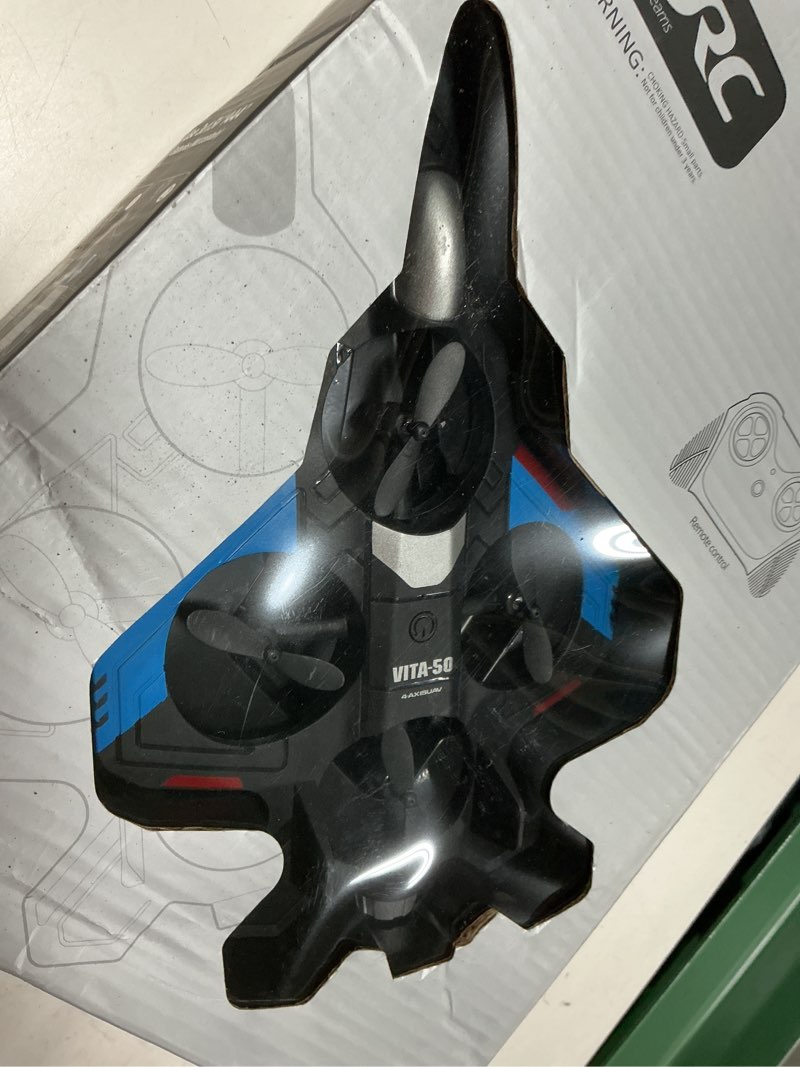 Condition photo showing Good Condition for 4drc rc planes remote control airplanes for kids, foam remote control planes for kids adults beginners, remote control helicopter fighter jet drones for kids adults, 360° flip easy to fly blue-2batteries