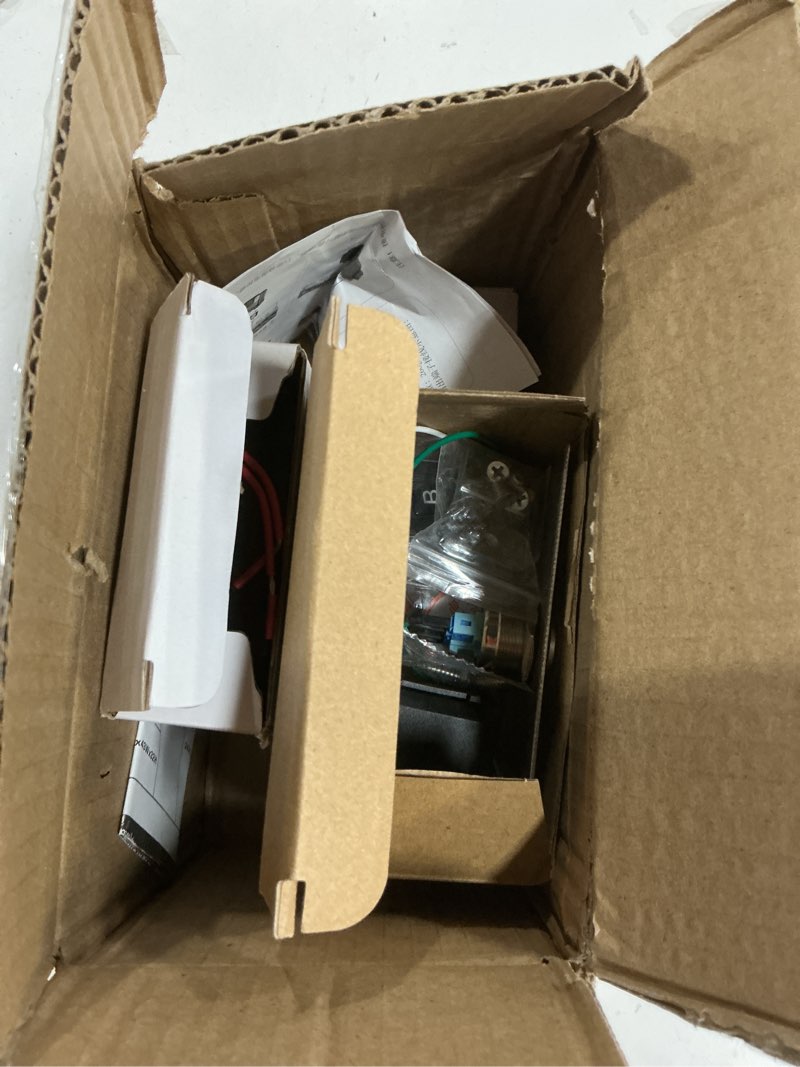 Condition photo showing As Is for Upgraded Access Control Electric Strike Door Lock Kit, Fail-Secure/Fail-Safe Wireless Door Buzzer Entry System for Cylindrical Mechanical locksets,with Remote Control, Button, Buzzer, Power Adapter Electric Strike Door Lock Set