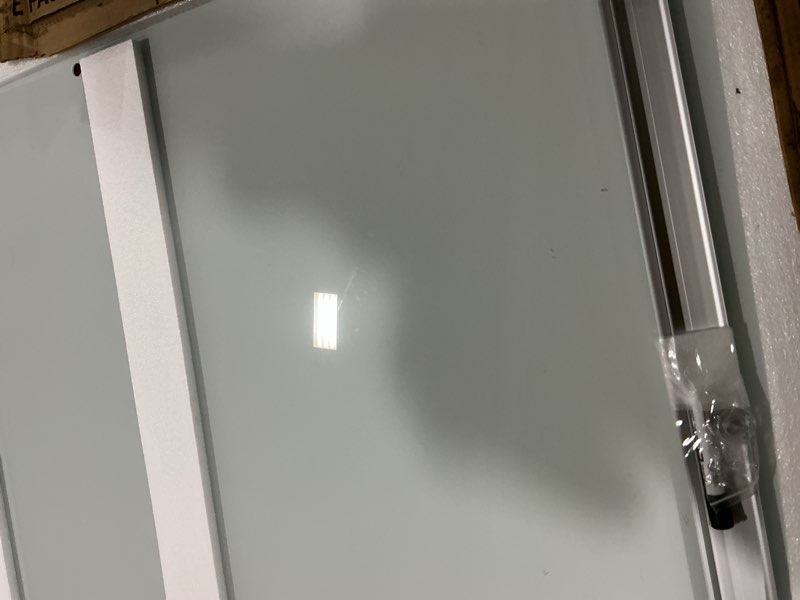 Condition photo showing As Is for quartet whiteboard, glass dry erase board, infinity glass (g9648w-a) white 96 x 48