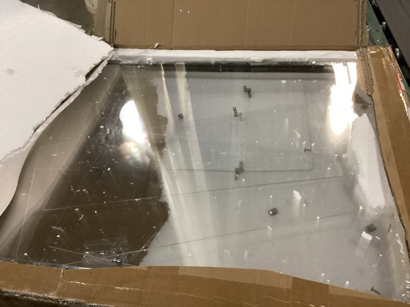 Condition photo showing As Is for portable drum shield | 4 panels 2ftx5ft w/deflectors | converts to 2ftx6ft | factory-installed full-length stainless steel hinges | acrylic drum sound barrier | cage for church (4 panels w/defl.) 4 panels w/deflectors