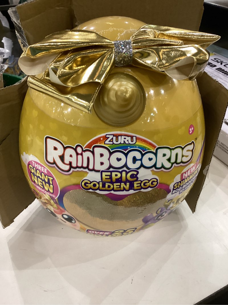 Condition photo showing Good Condition for Rainbocorns Epic Golden Egg by ZURU (Reindeer), Girls Toy Includes Stuffed Animal with 25+ Golden Surprises, with Rings, Stickers, Bows, and More - Girls Gift Idea