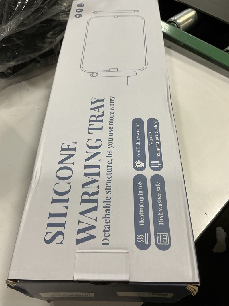 Condition photo showing New/Like New for Food Warming Mat, Electric Buffet Warmer with 6 Temp & 6H Timer, Rapid Even Heating for Plates & Entrees, Roll-Up Heat Insulating Pad Protects Countertops, for Parties, Holiday Gatherings