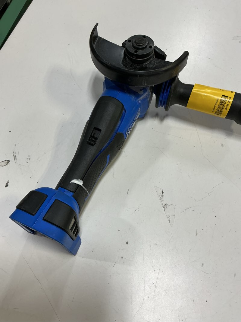 Condition photo showing As Is for  kobalt 5-in 24-volt paddle switch brushless cordless angle grinder one_size in blue | kag 424b-03
