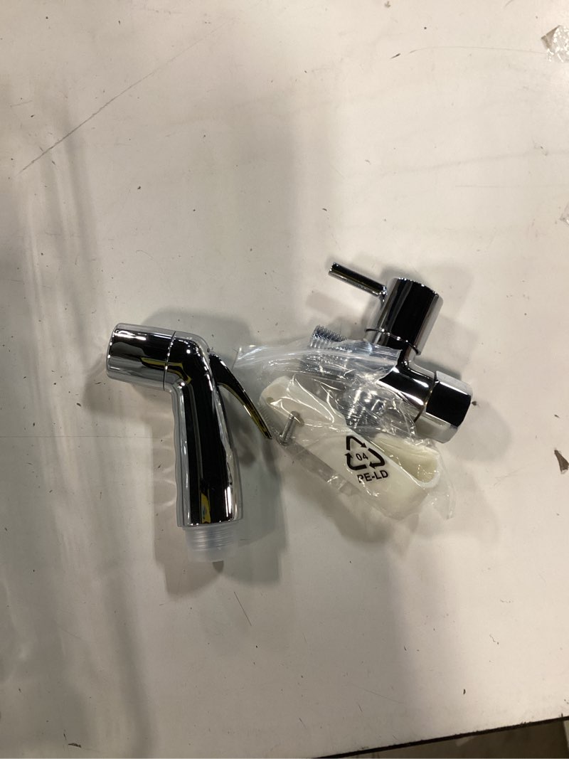 Condition photo showing As Is for brondell silver chrome toilet mounted handheld bidet sprayer