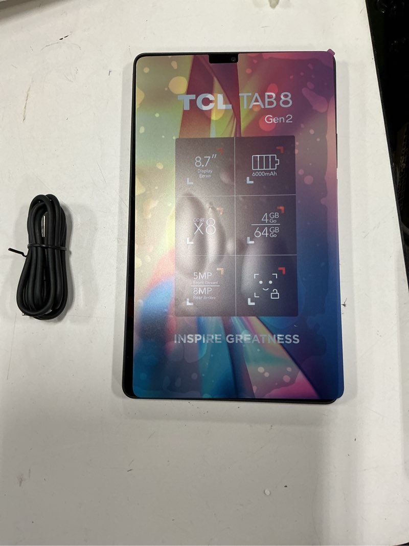 Condition photo showing New/Like New for tcl tab 8 gen 2 8.7" hd display tablet with 64gb storage and android 14 - black