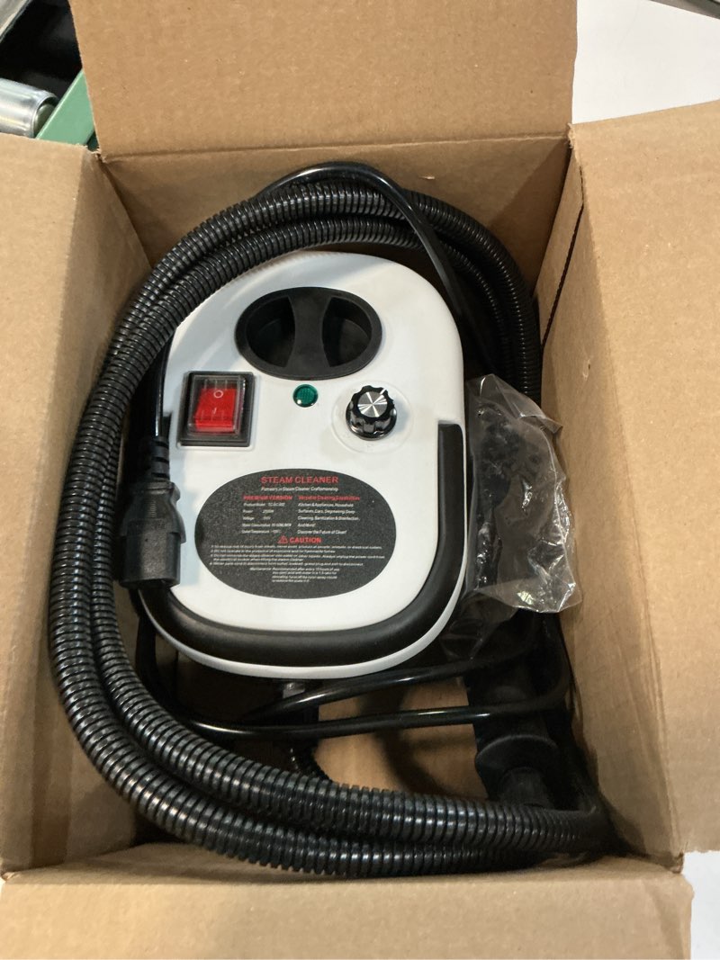 Condition photo showing Good Condition for pressurized handheld steam cleaner 2500w, 54oz large-capacity steamer with 3-level adjustable steam, 15s heat-up & 15pcs accessories – for car, tile, grout, couch, floor, bed, dirt, furniture