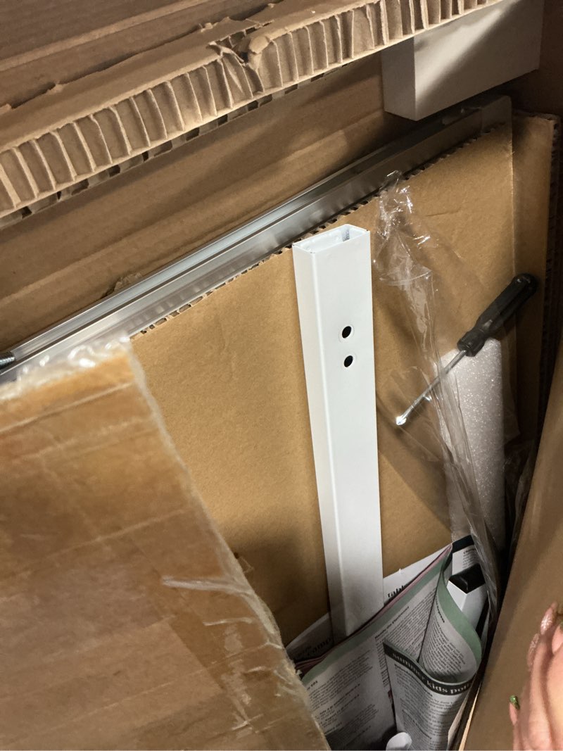 Condition photo showing Good Condition for maxtek Rolling White Board, 48 x 24 Height Adjustable Whiteboard on Wheels, Large Magnetic Standing Mobile Easel Board, Double-Sided with Stand for Office, Home, and Classroom 24X48 in Silver