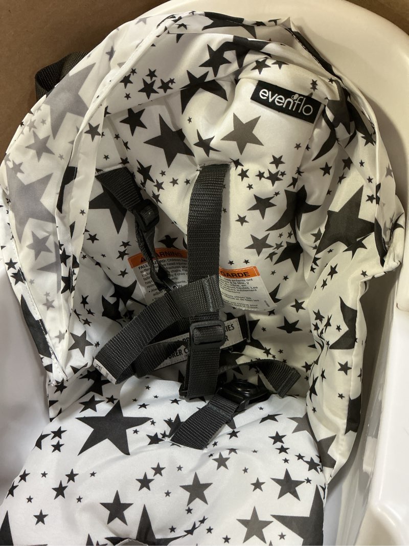 evenflo eat and grow 4-in-1 convertible high chair (pop star white)