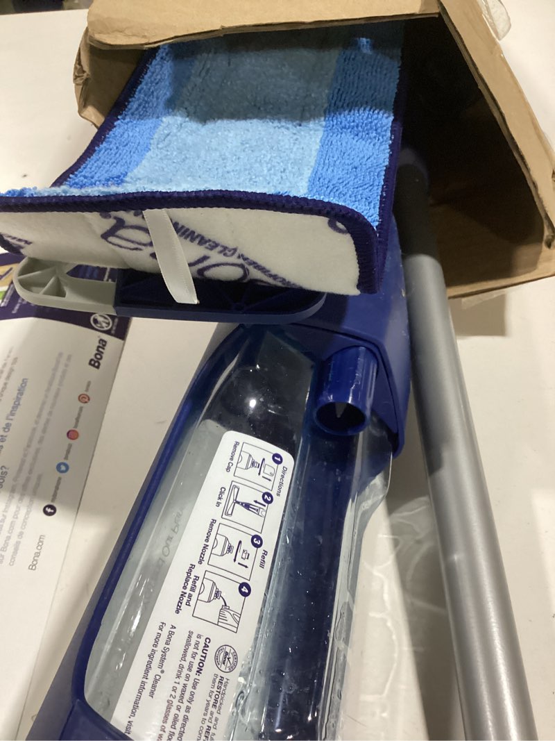 Condition photo showing Good Condition for Bona Hardwood Floor Premium Spray Mop - Includes Wood Floor Cleaning Concentrate and Machine Washable Microfiber Cleaning Pad - Dual Zone Cleaning Design for Faster Cleanup Hardwood - Concentrate