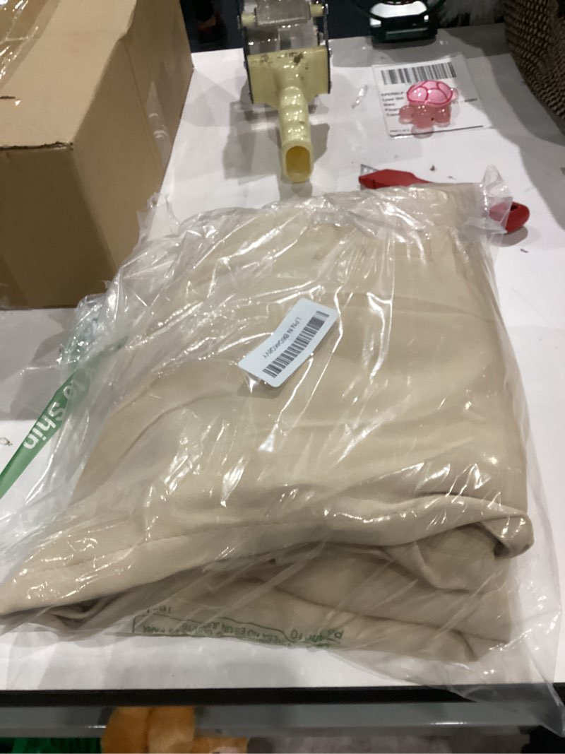 Condition photo showing Good Condition for yakamok beige blackout curtains 84 inches length thermal insulated light blocking room darkening window treatment curtain drapes with grommet for bedroom living room (2 panels, w52 x l84?beige) 52"w x 84"l (pack of 2) beige