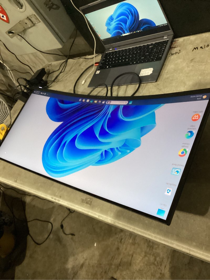Condition photo showing As Is for missing power button.     alienware 34 curved gaming monitor – aw3425dwm - 34-inch wqhd 180hz 1ms display, 1500r, amd freesync premium, vesa adaptivesync. 34 inches 3440 x 1440 pixels aw3425dwm