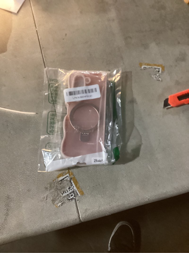 Condition photo showing New/Like New for [Magnetic Stand & Wave Frame] Case for Samsung Galaxy Z Fold 5 [Fit for MagSafe] [Military Drop Protective] Not Yellowing Translucent Z Fold 5 Phone Ring Cover for Women Men 7.6" Pink Galaxy Z Fold 5 Pink