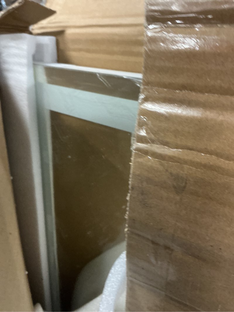 Condition photo showing Good Condition for Hasipu Full Length LED Mirror with Lights, 56" x 18" Floor Standing or Wall Hanging Mounted, Full Body Dressing Mirror, Dimmable Tempered Glass, Square White White 56"L x 18"W