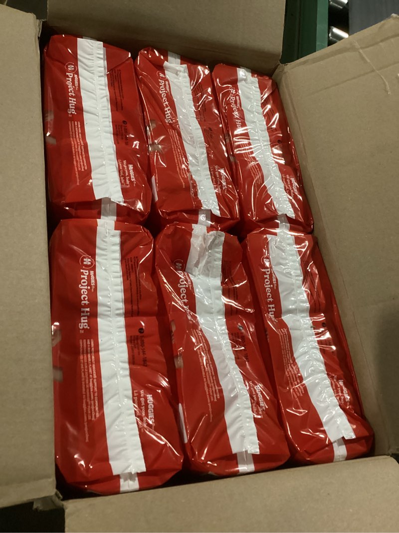 Condition photo showing As Is for huggies size 4 diapers, little snugglers baby diapers, size 4 (22-37 lbs), 150 count (6 packs of 25), packaging may vary size 4 150