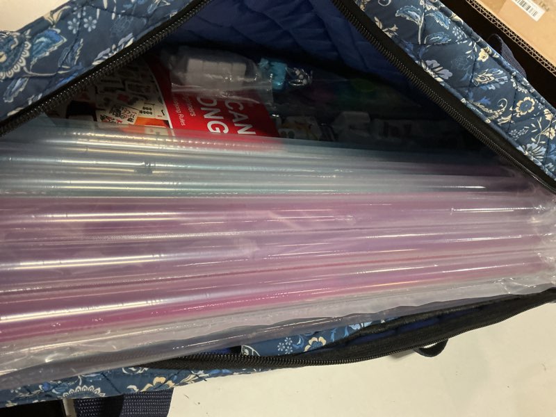 Condition photo showing New/Like New for American Mahjong Set with Blue Carrying Bag, 166 White Tiles, 4 All-in-One Rack/Pushers, Mahjong Tiles Set (Ma Jong, Mah-Jongg, Majiang)