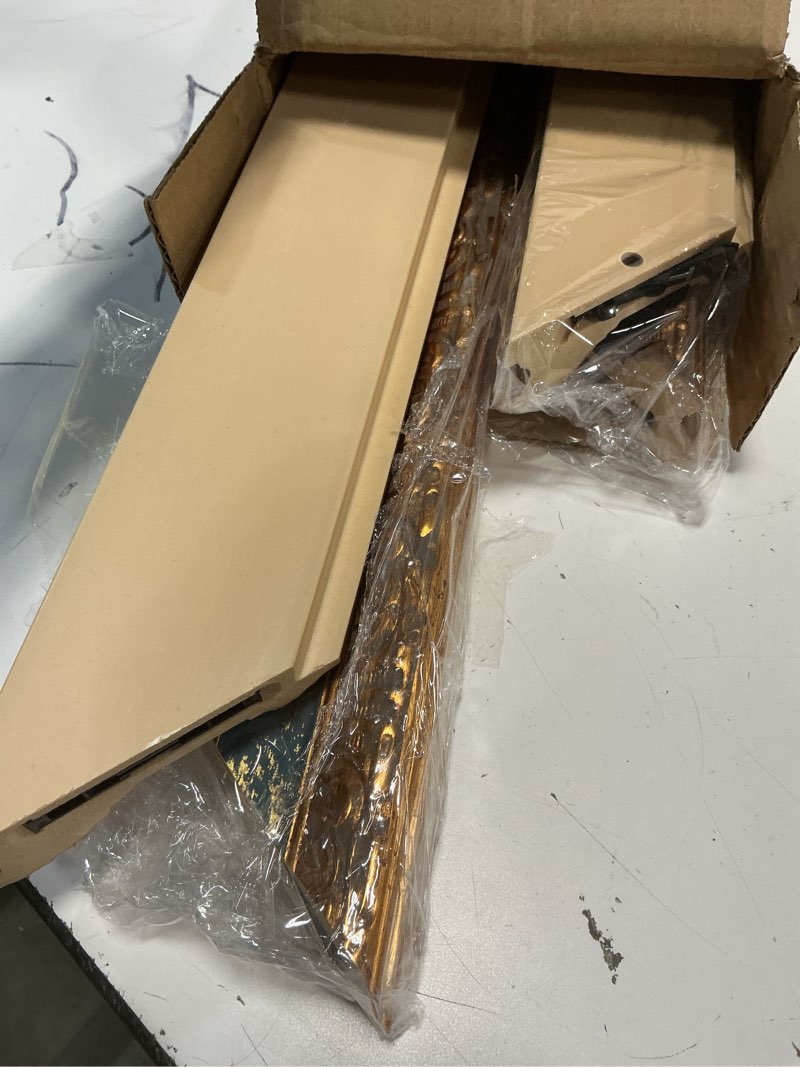 Condition photo showing Good Condition for 2.6" wide diy vintage frame for 18x24 rococo abstract paintings, traditional ornate frames for art lover housewarming birthday wedding grandparents teacher gift, no glass & backing (blue gold) blue gold 18x24",no glass & backing