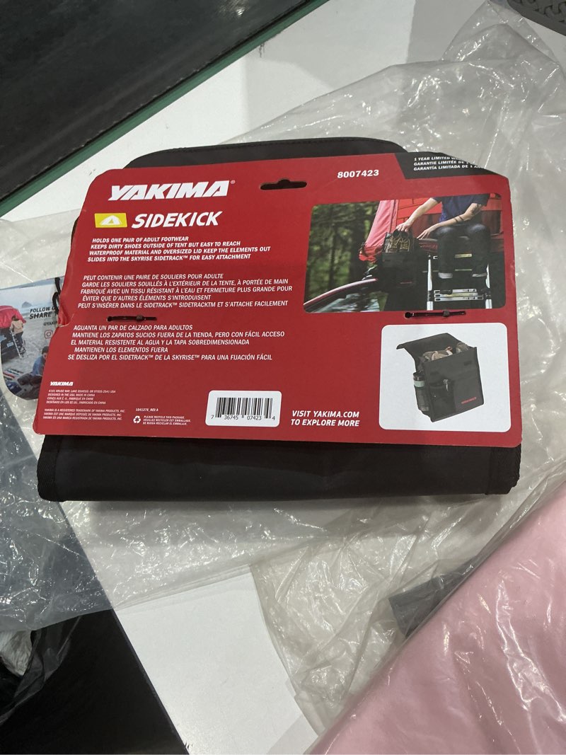 Condition photo showing New/Like New for yakima, sidekick shoe bag and organizer for tents